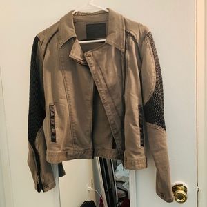 BLANK NYC denim moto jacket